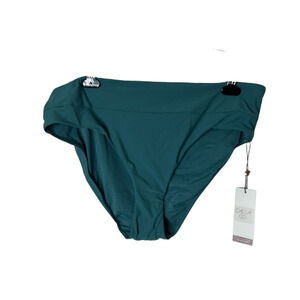 NWT CALIA Women's Green Swim Bottoms Size XL High Waisted